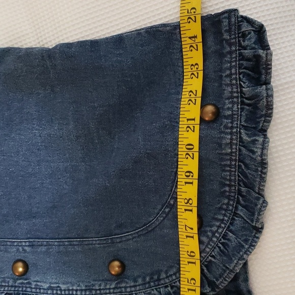 Keren Hart. NWT. Denim Jacket; Mandrin Collar; Ruffled Hemline. Size 1X - Picture 10 of 15